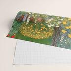 Gustav Klimt Style Colorful Flower Garden Wrapping Paper Gallery Image 2