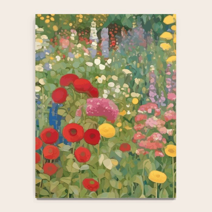 Gustav Klimt Style Colorful Flower Garden Notebook Gallery Image 4