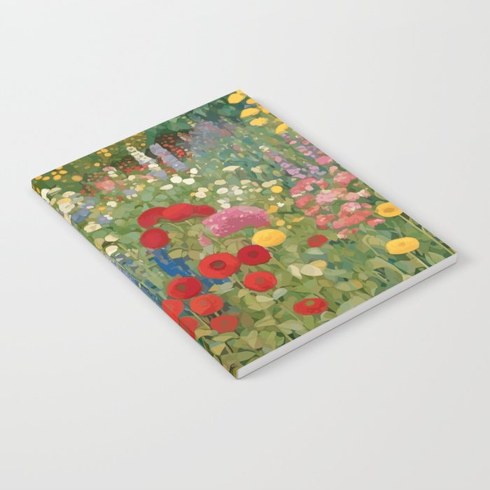 Gustav Klimt Style Colorful Flower Garden Notebook Gallery Image 2