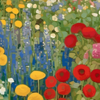 Gustav Klimt Style Colorful Flower Garden Coffee Mug Gallery Image 2