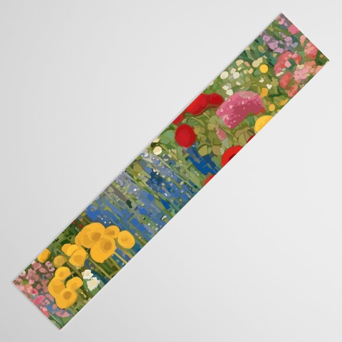 Gustav Klimt Style Colorful Flower Garden Table Runner Gallery Image 3