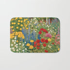 Gustav Klimt Style Colorful Flower Garden Bath Mat Gallery Image 1