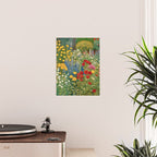 Gustav Klimt Style Colorful Flower Garden Poster Gallery Image 2