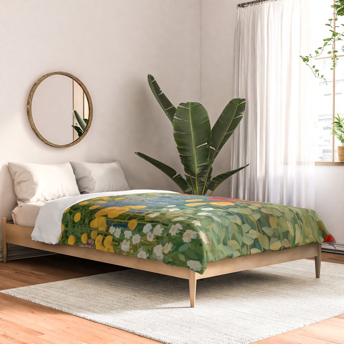 Gustav Klimt Style Colorful Flower Garden Comforter Gallery Image 2