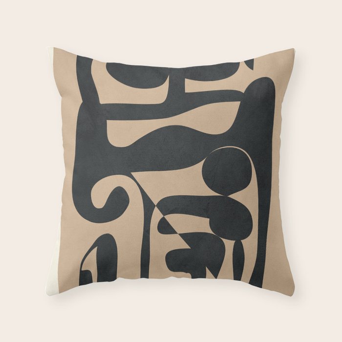 Abstract Ink 1 Throw Pillow Gallery Image 6