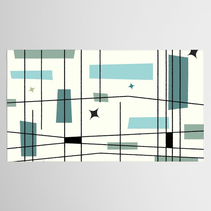 Mid Century Art Bauhaus Style Tablecloth Gallery Image 2