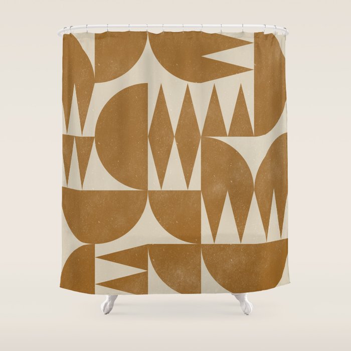 Woodblock Pattern Shower Curtain Gallery Image 1