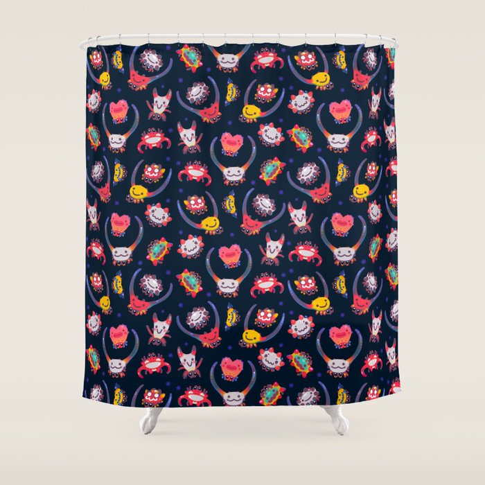 Happy spiny spider Shower Curtain Gallery Image 1