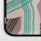Muted pink and green stripe pattern Laptop Sleeve Gallery Image 3