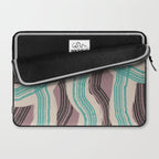 Muted pink and green stripe pattern Laptop Sleeve Gallery Image 2