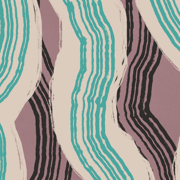 Muted pink and green stripe pattern Coffee Mug Gallery Image 2