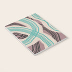 Muted pink and green stripe pattern Notebook Gallery Image 3