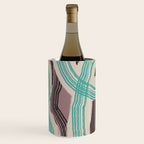 Muted pink and green stripe pattern Wine Chiller Gallery Image 3