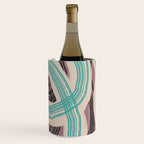 Muted pink and green stripe pattern Wine Chiller Gallery Image 2