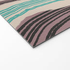 Muted pink and green stripe pattern Welcome Mat Gallery Image 2