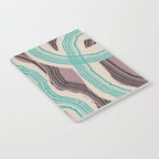 Muted pink and green stripe pattern Notebook Gallery Image 2