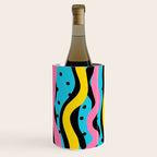 Colorful retro neon stripe art pattern Wine Chiller Gallery Image 3