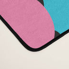 Colorful retro neon stripe art pattern Desk Mat Gallery Image 4