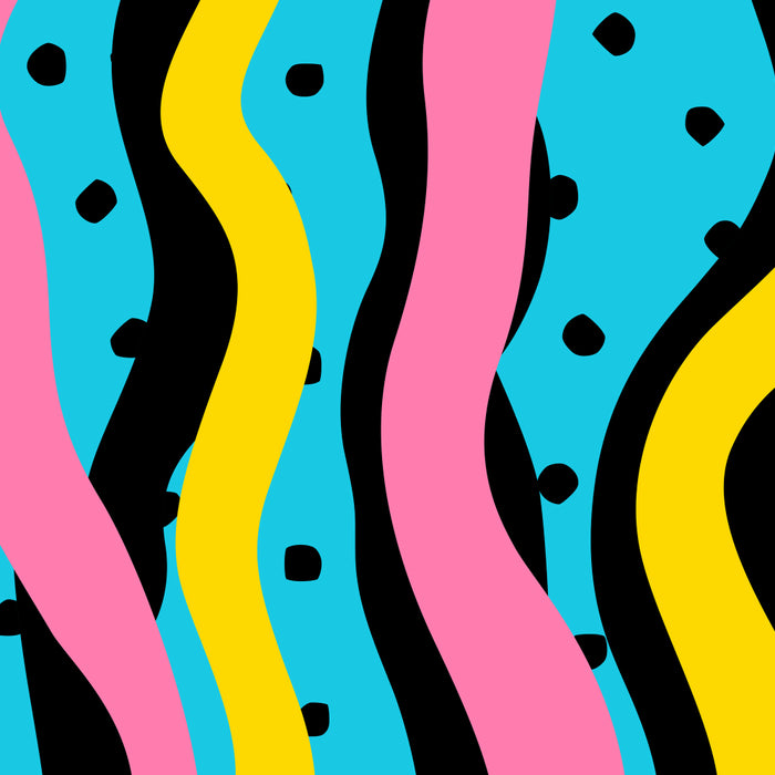 Colorful retro neon stripe art pattern Coffee Mug Gallery Image 2