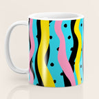 Colorful retro neon stripe art pattern Coffee Mug Gallery Image 3