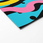 Colorful retro neon stripe art pattern Welcome Mat Gallery Image 2