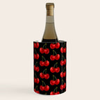 Y2K Cherries - Black Pattern Large Wine Chiller Gallery Image 1