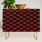 Y2K Cherries - Black Pattern Large Credenza Gallery Image 1