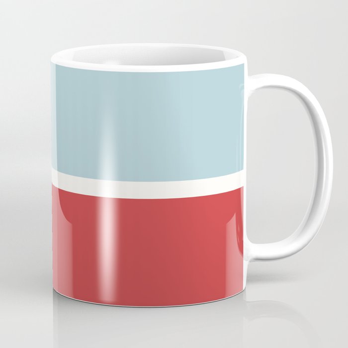 Color Block I Blue Red Coffee Mug Gallery Image 1