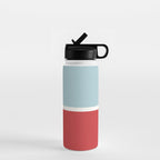 Color Block I Blue Red Water Bottle Gallery Image 1