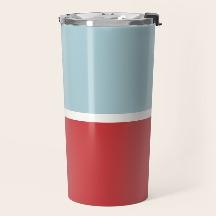Color Block I Blue Red Travel Mug Gallery Image 2