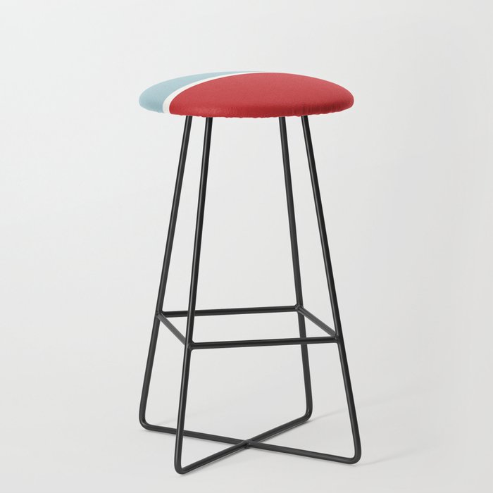 Color Block I Blue Red Stool Gallery Image 1