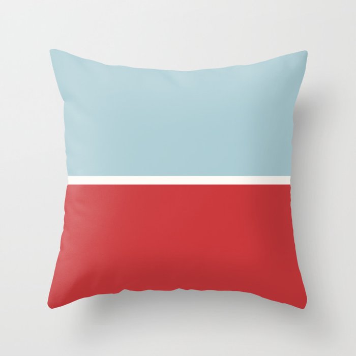 Color Block I Blue Red Throw Pillow Gallery Image 6