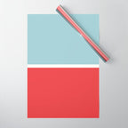 Color Block I Blue Red Wrapping Paper Gallery Image 1