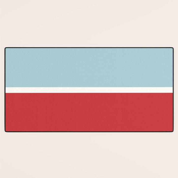 Color Block I Blue Red Desk Mat Gallery Image 3