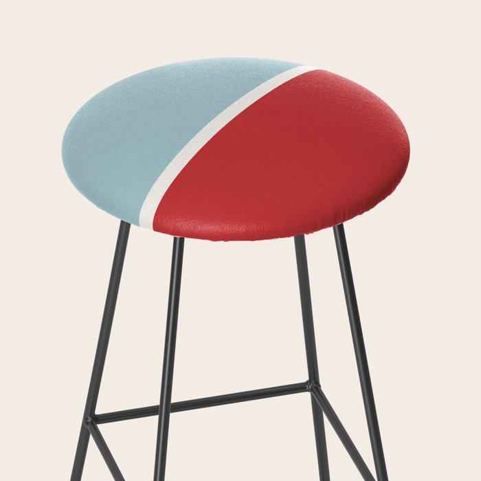 Color Block I Blue Red Stool Gallery Image 2