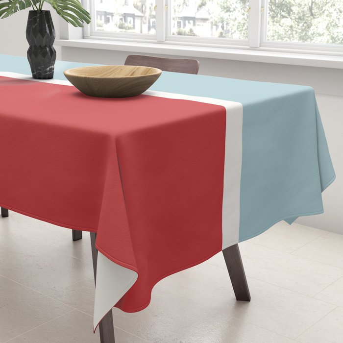 Color Block I Blue Red Tablecloth Gallery Image 3