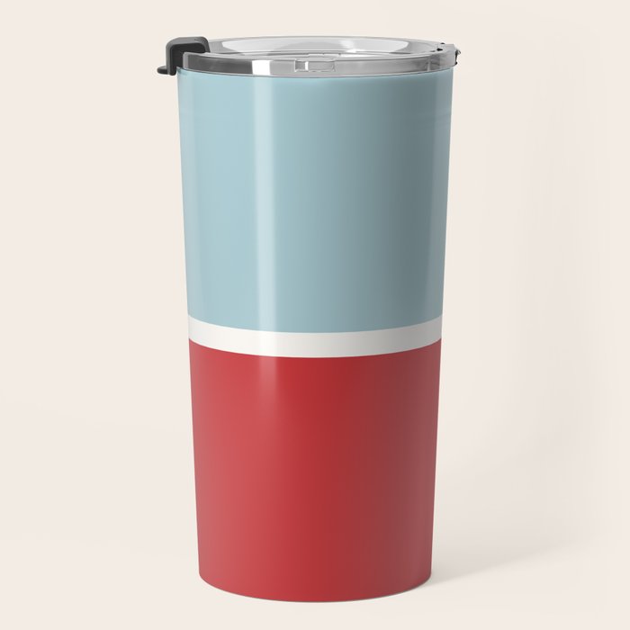 Color Block I Blue Red Travel Mug Gallery Image 3