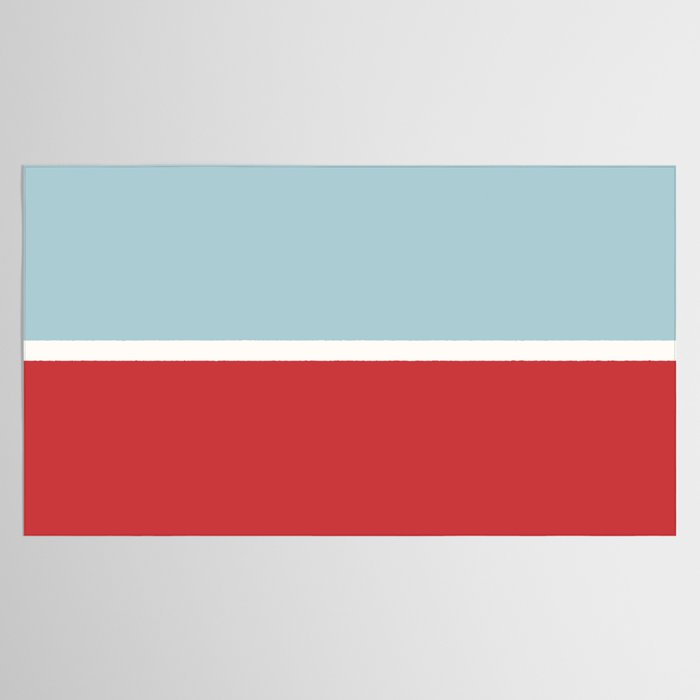 Color Block I Blue Red Tablecloth Gallery Image 2