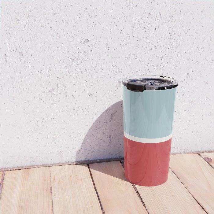 Color Block I Blue Red Travel Mug Gallery Image 4