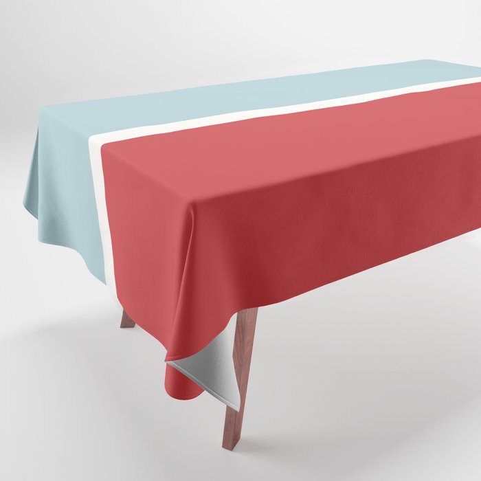 Color Block I Blue Red Tablecloth Gallery Image 1