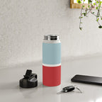 Color Block I Blue Red Water Bottle Gallery Image 4