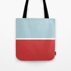 Color Block I Blue Red Tote Bag Gallery Image 1