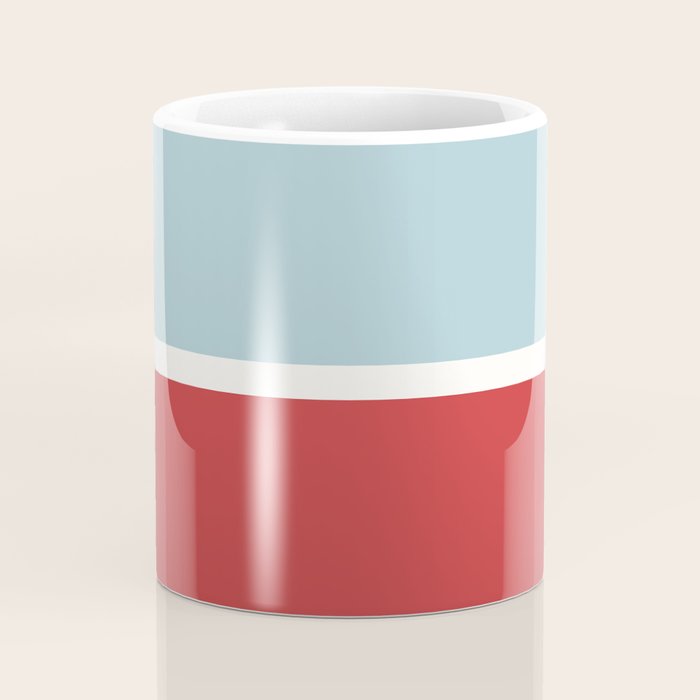 Color Block I Blue Red Coffee Mug Gallery Image 4