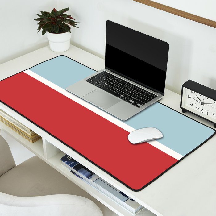 Color Block I Blue Red Desk Mat Gallery Image 2