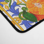 Summer ,Sicilian tiles ,citrus,oranges,majolica,lemons ,Mediterranean  Desk Mat Gallery Image 4