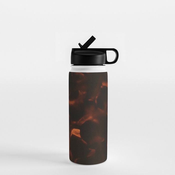 Tortoiseshell Abstract Dark Elegant Animal Print Water Bottle Gallery Image 1