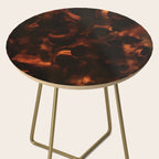 Tortoiseshell Abstract Dark Elegant Animal Print Side Table Gallery Image 2