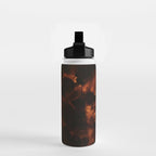 Tortoiseshell Abstract Dark Elegant Animal Print Water Bottle Gallery Image 2