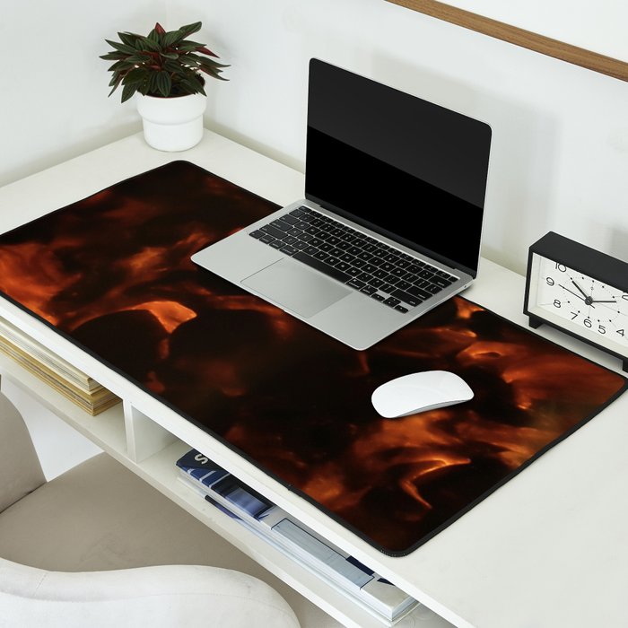 Tortoiseshell Abstract Dark Elegant Animal Print Desk Mat Gallery Image 2