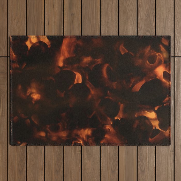 Tortoiseshell Abstract Dark Elegant Animal Print Outdoor Rug Gallery Image 1
